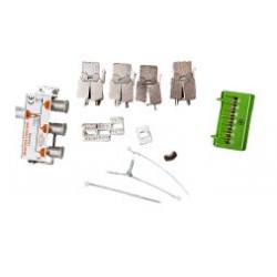 PACK CFa PACK 4RJ45 CAT 6 S/FTP+BORNIER V/J + REPARTITEUR TV 1 ENTREE / 3 SORTIES