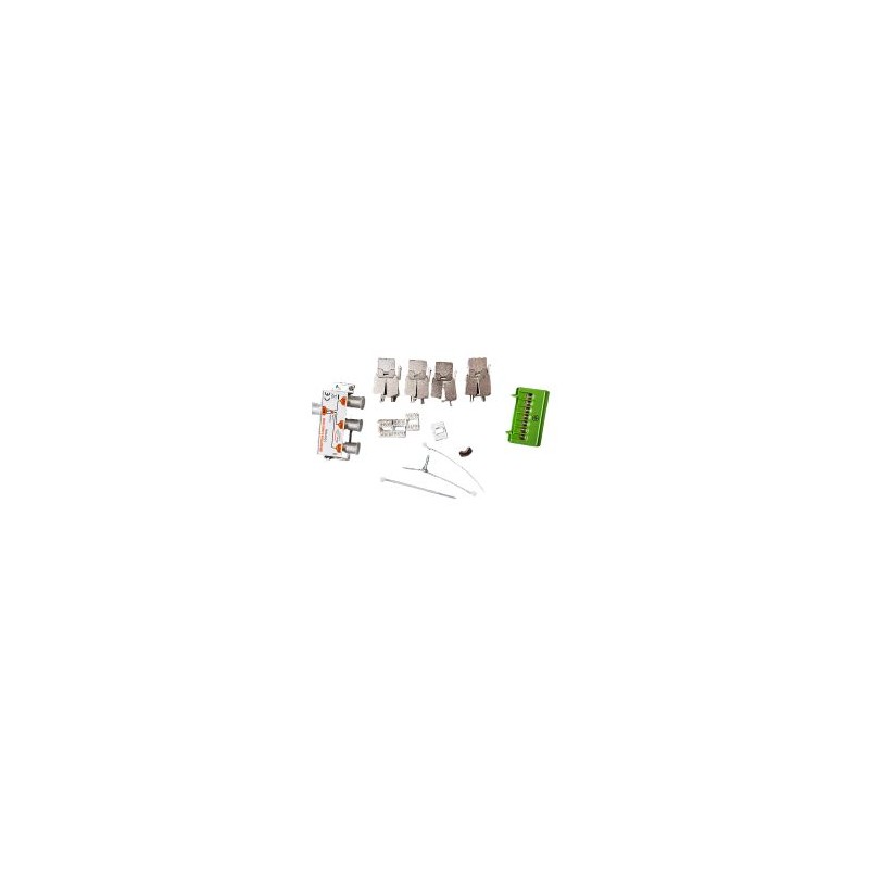 PACK CFa PACK 4RJ45 CAT 6 S/FTP+BORNIER V/J + REPARTITEUR TV 1 ENTREE / 3 SORTIES