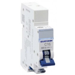 Disjoncteur 1P+N 16A courbe C à connexions rapides