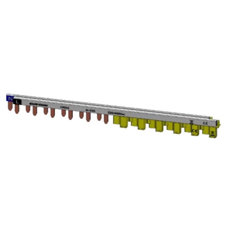 Peigne horizontal 1P+N 63A 12 dents