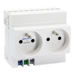 Double prise de courant modulaire à connexions rapides - 16A/230V
