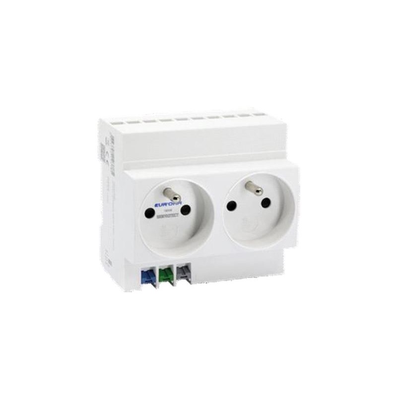 Double prise de courant modulaire à connexions rapides - 16A/230V