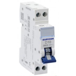 Disjoncteur 1P+N 10A courbe D connexion vis/vis 4,5kA NF