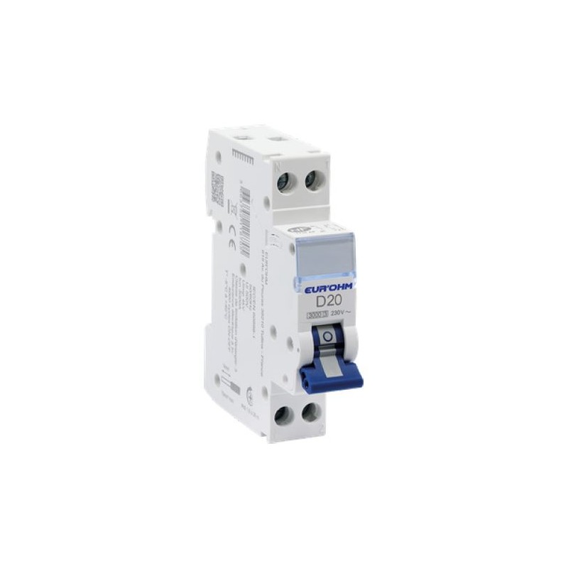 Disjoncteur 1P+N 32A courbe D connexion vis/vis 4,5kA NF