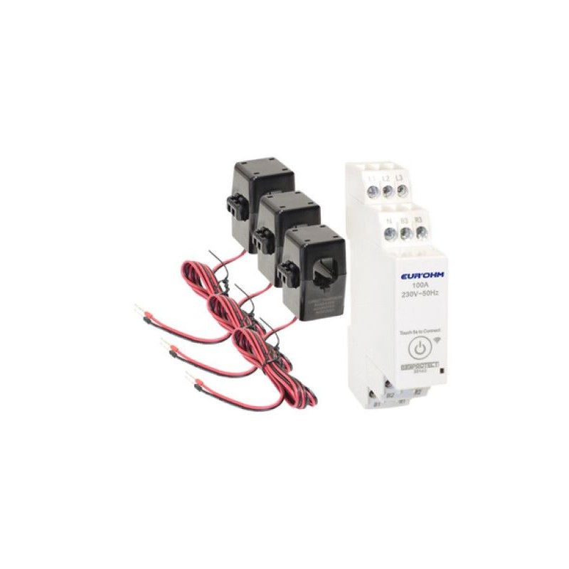 Compteur énergie 100A, wifi, avec 3 tores ouvrables