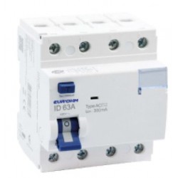Interrupteur différentiel 63A 3P+N 300mA H/B à vis type AC